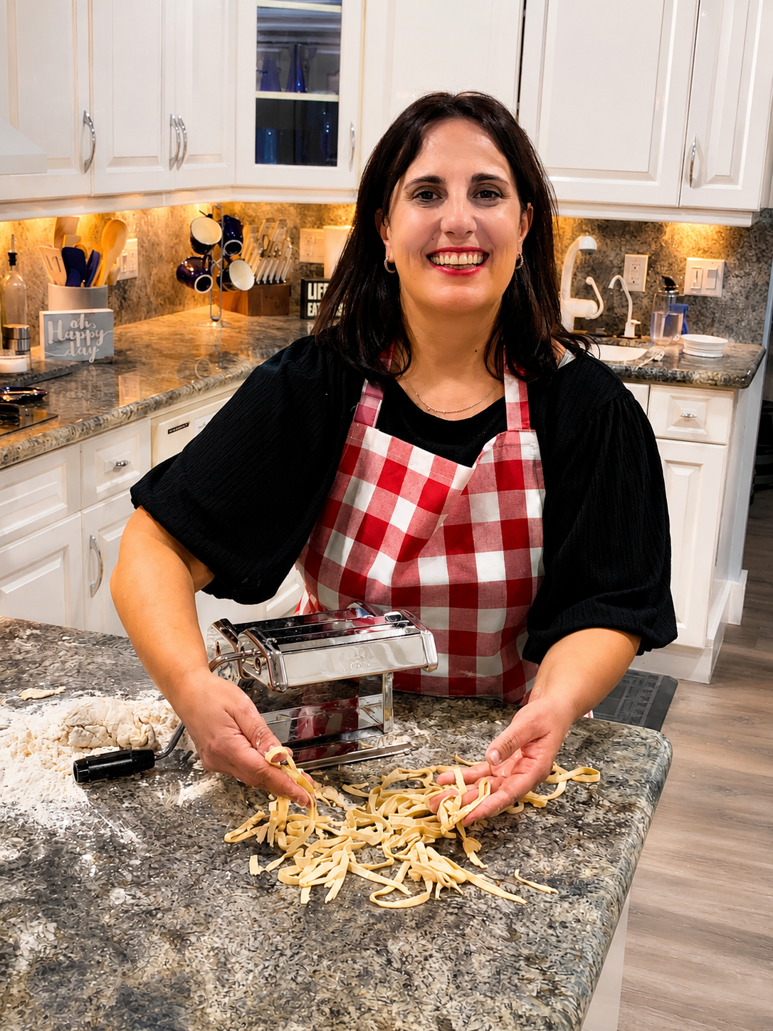 Chef Maria making fresh pasta